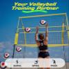Volleyball Training Net System,7 Adjustable Heights Practice Equipment Net Station,Improve Volleyball Serve&Spike Skills with Ball Return, Portable &Easy Setup for Backyard Individual &Team Practice view 2