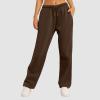 Womens Wide Leg Sweatpants Casual High Waist Baggy Sweatpants Boyfriend Fleece Jogger Pants with Pockets Trousers view 3
