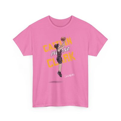 2024 Indiana Caitlin Clark #22 Basketball for Fans Unisex Cotton Tee-Azalea-3XL