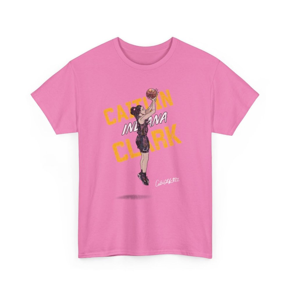 2024 Indiana Caitlin Clark #22 Basketball for Fans Unisex Cotton Tee-Azalea-3XL