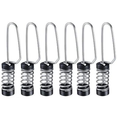 Eyech 6Pcs Boat Flag Clips Fishing Flag,Stainless Steel Marine Boat Flag Clips for Outrigger Lines Antennas Stern Lights Flagpole Rope