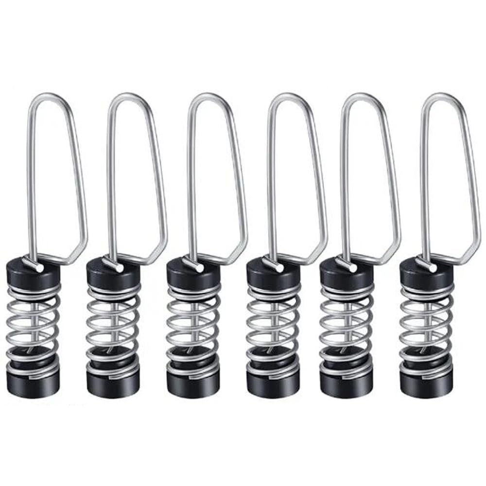 Eyech 6Pcs Boat Flag Clips Fishing Flag,Stainless Steel Marine Boat Flag Clips for Outrigger Lines Antennas Stern Lights Flagpole Rope