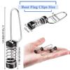 Eyech 6Pcs Boat Flag Clips Fishing Flag,Stainless Steel Marine Boat Flag Clips for Outrigger Lines Antennas Stern Lights Flagpole Rope view 2