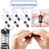 Eyech 6Pcs Boat Flag Clips Fishing Flag,Stainless Steel Marine Boat Flag Clips for Outrigger Lines Antennas Stern Lights Flagpole Rope view 3