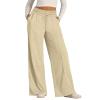 Wide Leg Sweatpants Women High Waist Baggy Sweatpants Boyfriend Fleece Jogger Pants with Pockets Palazzo Trousers view 1