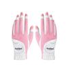 Scott Edward 1 Pair Open-Finger Women's Golf Gloves 2 Pack Left Right Hand Lady Fingerless Golf Gloves PU and Microfiber Breathable Mesh Fabric Cool and Comfortable (Pink,20) view 1