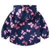 Echinodon Girls Waterproof Jackets Kids Outdoor Windproof Coat Printed Windbreaker Blue Butterfly 110 view 2