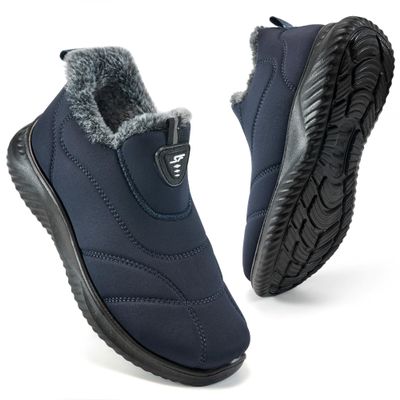 FUDYNMALC Womens Snow Boots Winter Shoes: Warm Fur Lined Slip On Ankle Booties Lightweight All-Day Comfort Outdoor Footwear for Walking