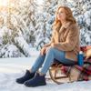 FUDYNMALC Womens Snow Boots Winter Shoes: Warm Fur Lined Slip On Ankle Booties Lightweight All-Day Comfort Outdoor Footwear for Walking view 2