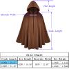 LUMEN NATURALE Renaissance Hooded Green Cloak Medieval Velvet Cape with Hood Men Women Capelet for Hobbit Halloween Costume view 3