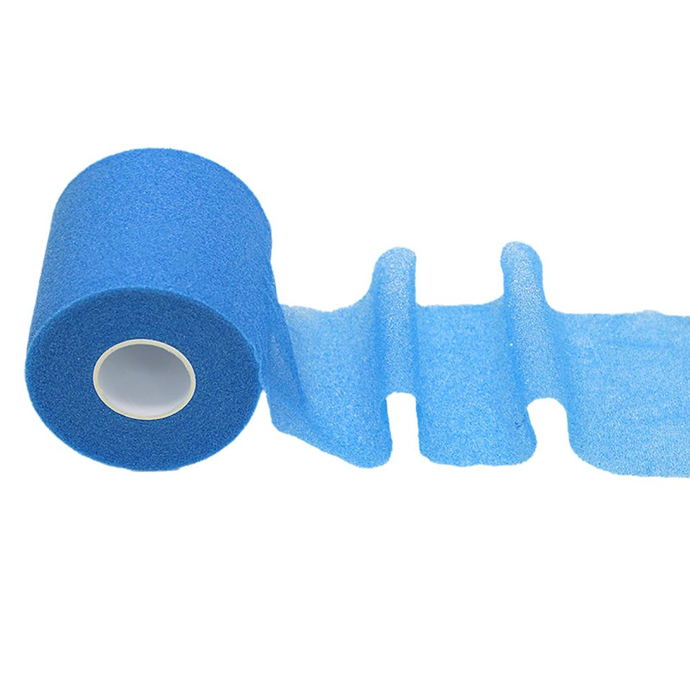 Osdhezcn 1 Roll Sponges Badminton Racket Grip Cushion Wrap Foams Film Tennis Racket Wrap Tape Athletic Tape Muscle Bandages Wrap, light blue