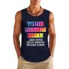 Personalized Men's Tank Tops Add Your Design Photo Text Custom Swim Beach Sleeveless Shirts for Gym Fitness Training, Navy Blue, L view 3