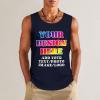 Personalized Men's Tank Tops Add Your Design Photo Text Custom Swim Beach Sleeveless Shirts for Gym Fitness Training, Navy Blue, L view 4