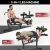 FAGUS H Leg Extension and Leg Curl Machine, Seated Leg Extension and Lying Leg Curl Machine for Home Gym, Leg Press Exercise Bench with Plate Loaded for Waist, Thigh, Home Gym Weight Machine, Black view 3