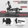 FAGUS H Leg Extension and Leg Curl Machine, Seated Leg Extension and Lying Leg Curl Machine for Home Gym, Leg Press Exercise Bench with Plate Loaded for Waist, Thigh, Home Gym Weight Machine, Black view 4