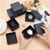BENECREAT 6 Pack Kraft Cardboard Watch Storage Gift Box, 3.2x3x2inch Rectangle Present Jewelry Box with Nonwoven Cloth Cushion for Bangle Wrist Watch Bracelet Packaging, Midnight Blue view 3