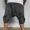Maiyifu-GJ Men's Below Knee Yoga Pants Casual Loose Workout Jogger Cropped Pants Sweatpants Lightweight Running 3/4 Shorts (Grey,Large) view 3