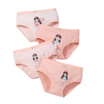 Girls Underwear Toddler Kids Cotton Assorted Briefs Trunks Cute Print anties Breathable Flex (Pink, 3-4 Years)