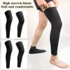 JEFHOMKIT 2Pairs Leg Sleeves,Full Leg Compression Sleeve,Compression Long Knee Sleeve,Sports Compression UV Long Leg Sleeves with Anti-slip Silicone Strips for Men Women Running Basketball Football view 2