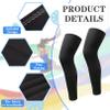 JEFHOMKIT 2Pairs Leg Sleeves,Full Leg Compression Sleeve,Compression Long Knee Sleeve,Sports Compression UV Long Leg Sleeves with Anti-slip Silicone Strips for Men Women Running Basketball Football view 4