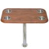 Cinnamon Pontoon Boat Table Top & Post - No-Wobble Pontoon Table with Flush Mount Anchor & Stabilizing Floor Plate - Easy-to-Install, Compact Design with Modular Accessory Mount - in 6 Colors view 1