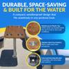 Cinnamon Pontoon Boat Table Top & Post - No-Wobble Pontoon Table with Flush Mount Anchor & Stabilizing Floor Plate - Easy-to-Install, Compact Design with Modular Accessory Mount - in 6 Colors view 3