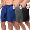 BOOJO 3 Pack Gym Basketball Mens Shorts - Quick Dry Black Workout Athletic Shorts with Pockets for Casual Running (S-6XL) view 1