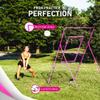 Volleyball Rebounder Pink, 7x4 ft Adjustable Volleyball Rebounder Net, Bounce Back Training Equipment, Net for Single Player, Durable & Portable with Travel Bag view 2