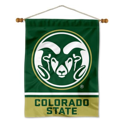 College Flags & Banners Co. Colorado State Rams Banner with Hanging Pole