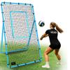 Velocity Volleyball Rebounder 5-Angle Adjustable 7x4 ft Volleyball Rebounder Net for Backyard with Reinforced Steel Frame & High-Tension PE Netting Bounce Back Net with Travel Bag, (Blue) view 1