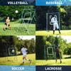 Velocity Volleyball Rebounder 5-Angle Adjustable 7x4 ft Volleyball Rebounder Net for Backyard with Reinforced Steel Frame & High-Tension PE Netting Bounce Back Net with Travel Bag, (Blue) view 2