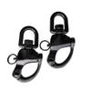 QualiTime 2Pack 316 Stainless Steel Swivel Eye Snap Shackle, 3.5""(87mm) Quick Release Shackle, Sailing Rigging, SCBA Mask Clip, Spinnaker Halyard Shackle, Black, Silver view 1
