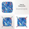Alien Squid Printing Leather Storage Tray Waterproof and Easy to Clean for neatly Keys, Jewelry, Makeup and Other Small Items Small 9.8X9.8 in view 3
