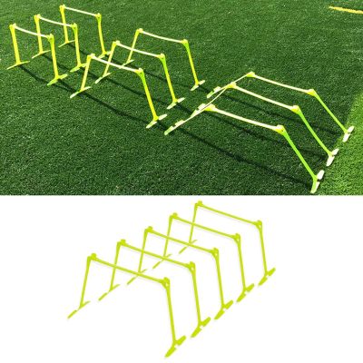 CMYUN School Small Agility Hurdles Set - 5/10 Pcs Adjustable Hurdles for Track Field, Athletes Football Training Equipment with Handle, for Home Gym(5pcs)