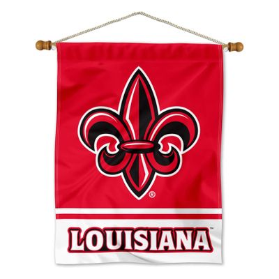 College Flags & Banners Co. Louisiana Lafayette Ragin Cajuns Banner with Hanging Pole