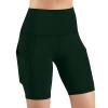 Rkwins Biker Shorts Women with Pockets Tummy Control Workout Yoga Shorts High Waisted Plus Size Athletic Shorts Gym Leggings Army Green, Medium view 1