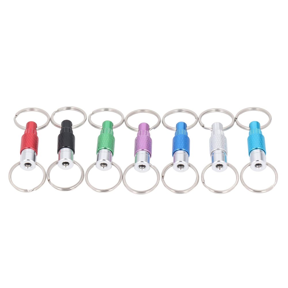 POCREATION 7PCS Set Detachable Keychain, Aluminum Alloy Quick Release Pull Apart Coupler Keychain for Bag Purse Belt, Multifunctional Key Ring with 7 Colors
