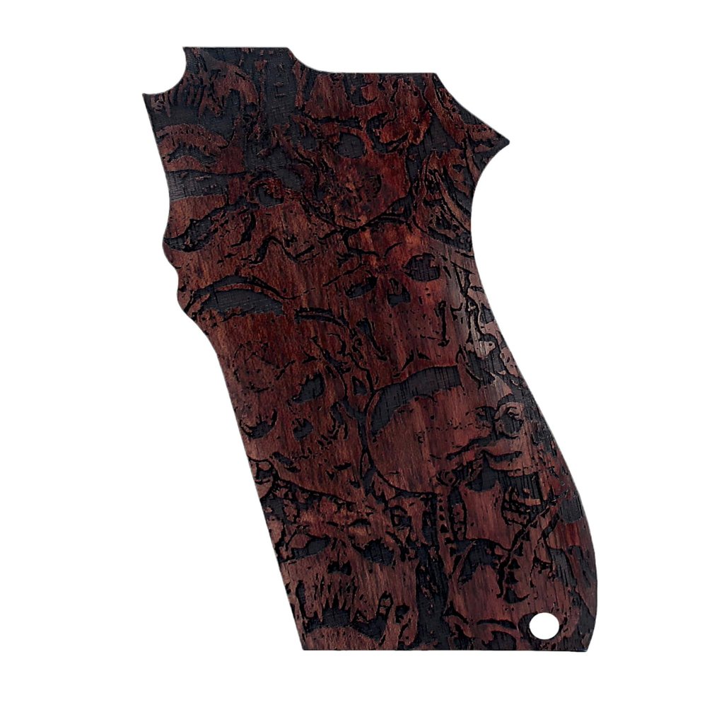 Tactical Mak Grips S&W 6906 Natural Wood Grip 3D Texture with Carving Perfect for Your Holster Weapon Speed (Vari 2)
