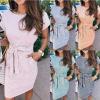 Udeniy Womens Casual Summer Dresses Sexy Sleeveless Mini Dresses Striped Bodycon Dresses Club Dress for Womens Date Night view 3