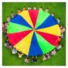 LAGEON Play Parachute, 2 Meters Rainbow Play Parachut,Outdoor Teamwork Game Parachute,Body Strength Training view 1