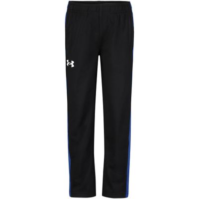 Under Armour Boys' Brawler Warm-Up Sweatpants, Fast Drying and Moisture Wicking, Relaxed Fit, Black Taper, 4