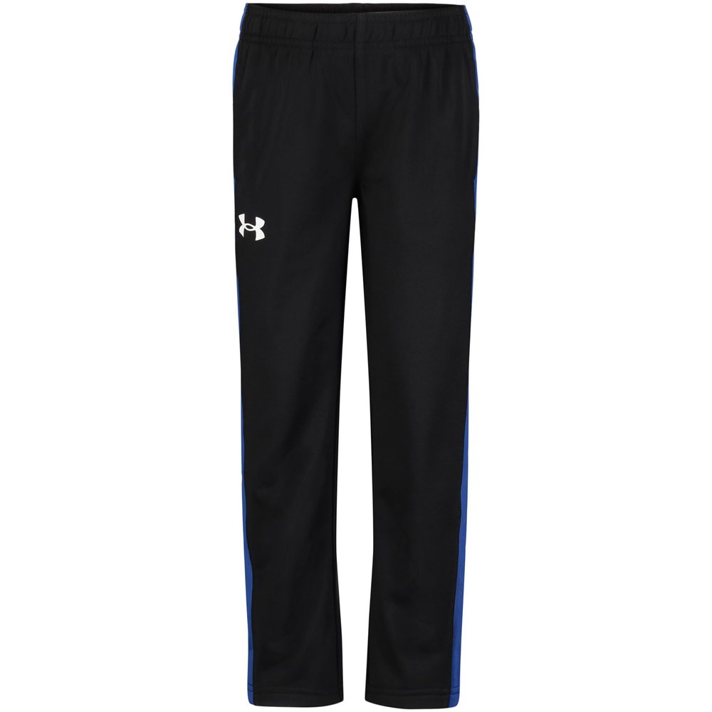 Under Armour Boys' Brawler Warm-Up Sweatpants, Fast Drying and Moisture Wicking, Relaxed Fit, Black Taper, 4