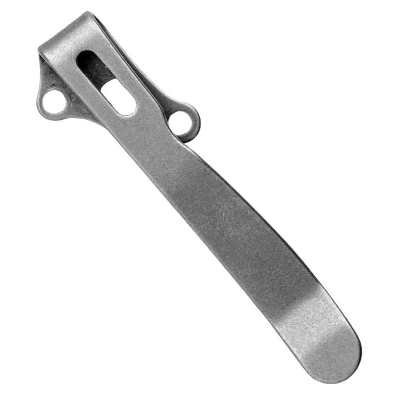 Echeson 1PC Titanium Pocket Clip Fits for Demko AD20 20.5, CNC Integrated Back Clip DIY Replacement Accessory(Silver)