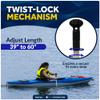 Five Oceans Canoe Paddle - Boat Paddle Collapsible Paddle, Canoe Oars Extends from 3.25 Ft. (39-inch) to 5 Ft. 60-inch - Aluminum Shaft, Round Grip - FO4720 view 4
