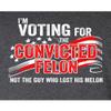 5X-Large Heather Black Mens I'm Voting Convicted Felon Not Guy Who Lost His Melon T-Shirt view 4