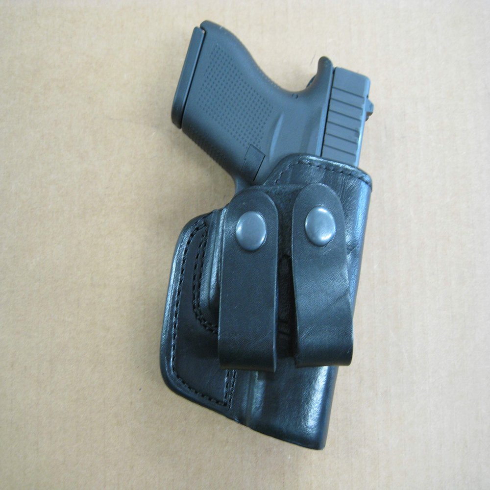 Azula Dual Belt Loop IWB Molded Leather Concealed Carry Holster for 1911 3.5" Barrel Pistol Without Rail - Black Right Hand