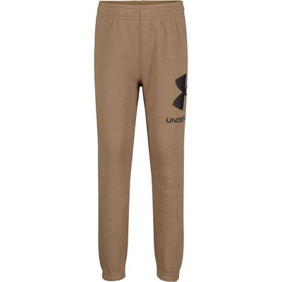 Under Armour Boys' Pull-On Jogger Sweatpants, Soft & Comfortable, Relaxed Fit, Camel Rival Big, 7
