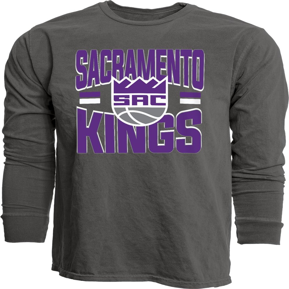 Sacramento Kings NBA Officially Licensed Long Sleeve T-Shirt Ringspun Bold Black, X-Large