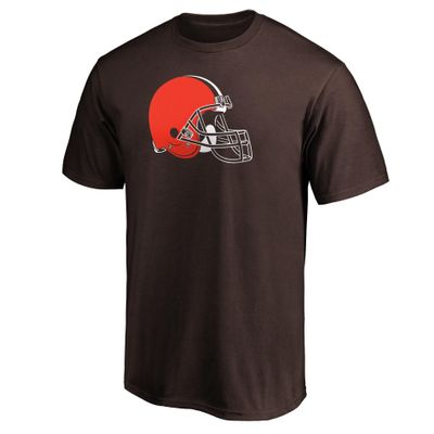 NFL Kids Youth 8-20 Official Team Color Polyester Performance Primary Logo Short Sleeve T-Shirt (Cleveland Browns Brown, 14-16)