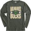 Milwaukee Bucks NBA Officially Licensed Long Sleeve T-Shirt Ringspun Bold Team Color, Small view 3